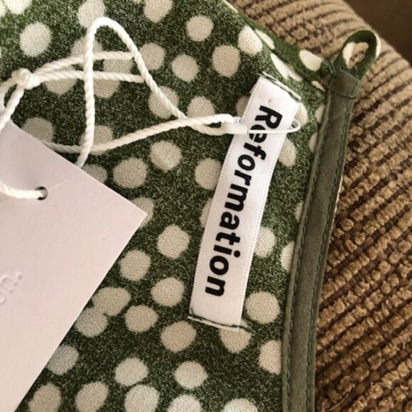 Reformation Romina Flutter Sleeve Dress In Moiret Size 4 - Picture 6 of 7